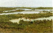 Albert Bierstadt A River Estuary France oil painting artist